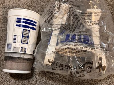 1999 Star Wars Episode I R2-D2 Taco Bell KFC Pizza Hut Cup & Sealed Topper