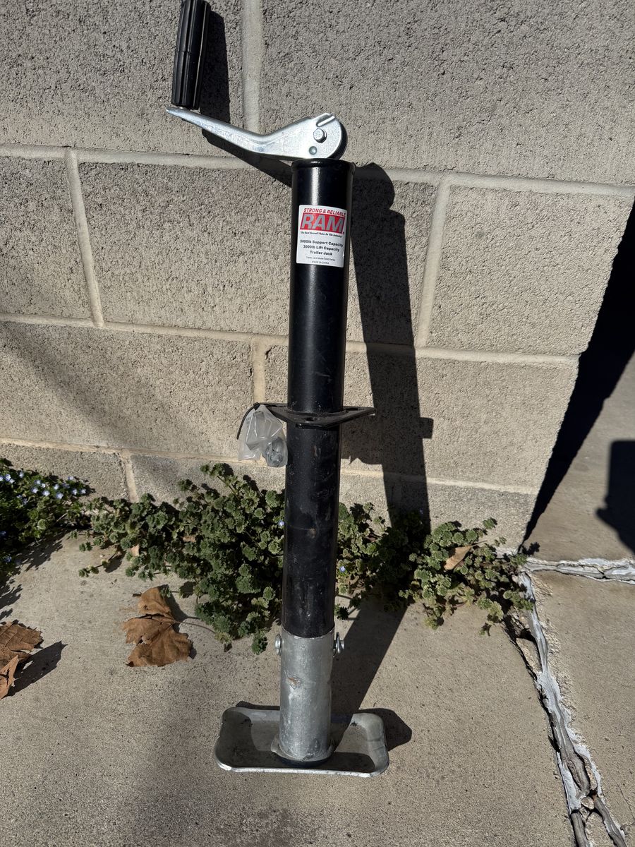 Trailer Jack Ram Brand supports 5000 lbs