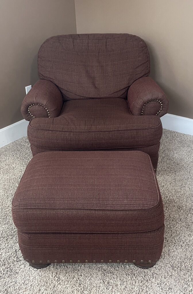 free Overstuff Chair Plus Ottoman