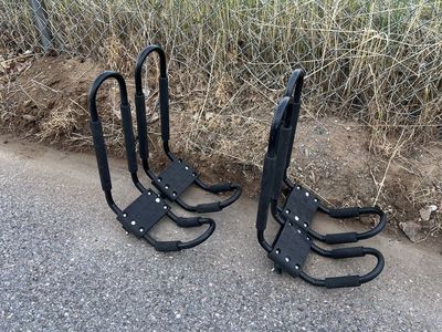 Pair of J-Bar Kayak Roof Rack Carriers - Universal Mount for Car, SUV, Truck - Kayak/Canoe Transport