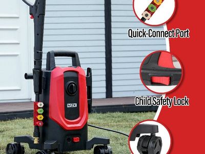 MZK Electric Pressure Washer with 360 Wheel Stand and Accessories