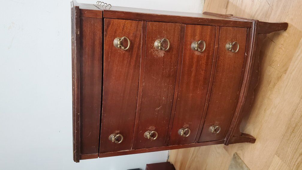 Mahogany jewelry, accessories or sewing dresser