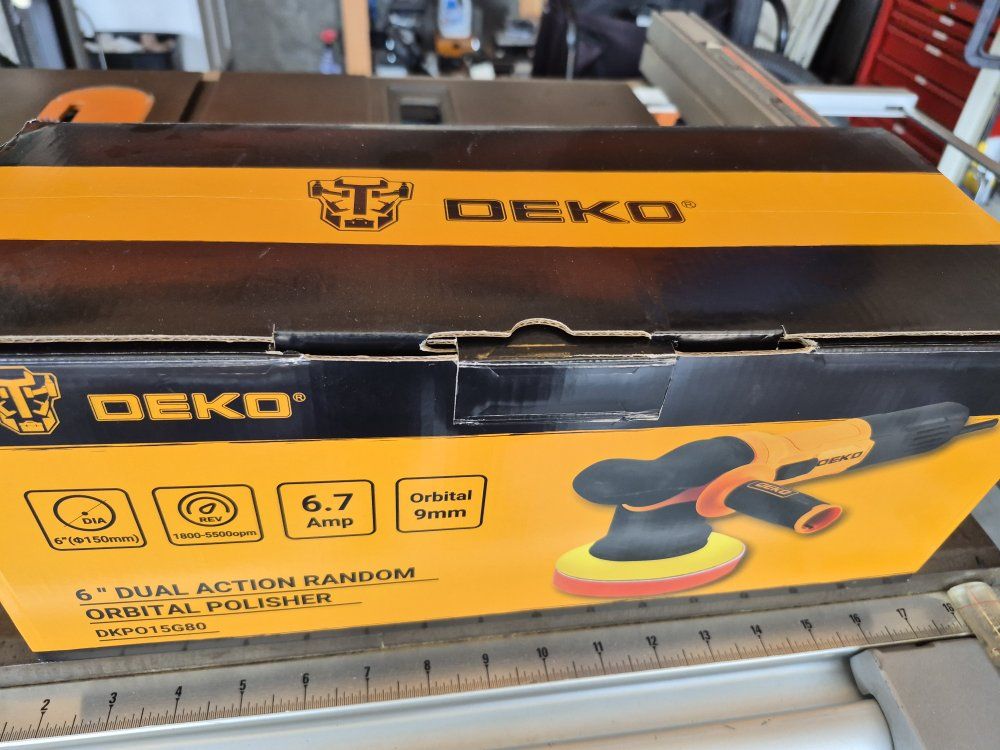 DEKO 6" Dual Action Random Orbital Polisher (DKPO15G80) 6.7 Amp
