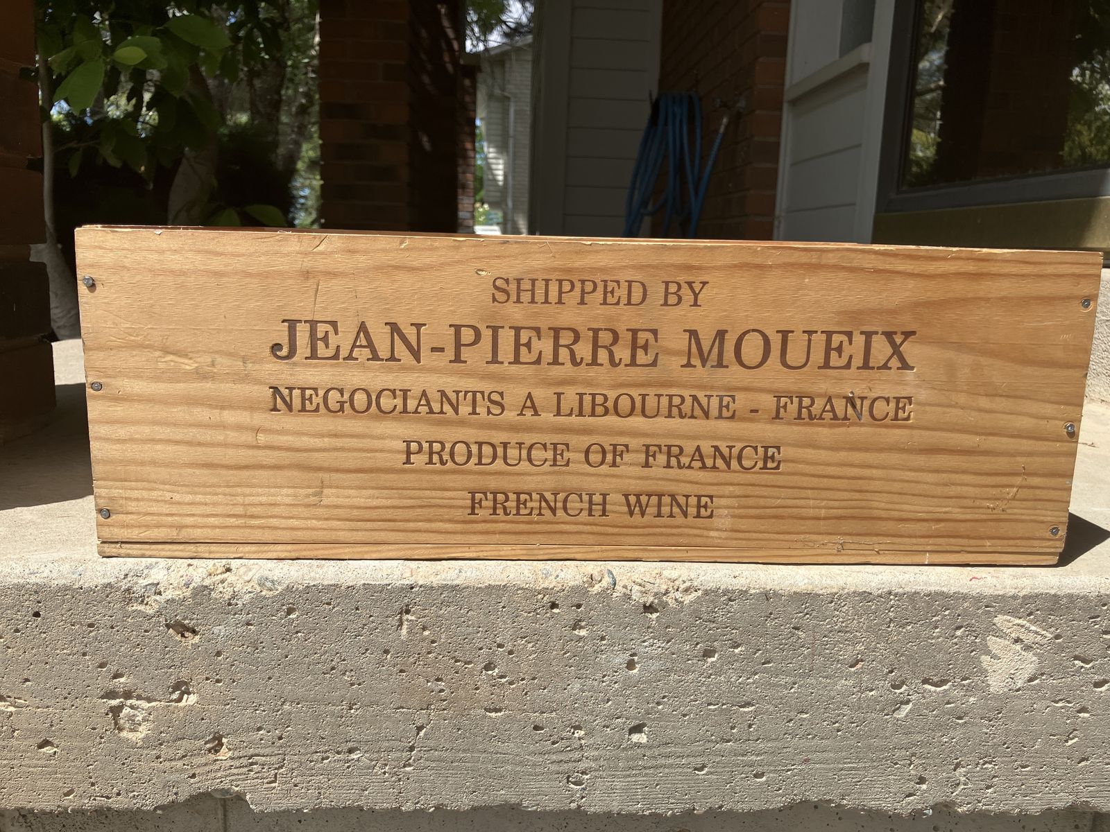 French Wine Wood Box