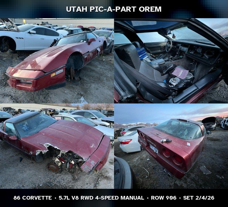 1986 Chevrolet Corvette C4 Parts - UTPAP Orem