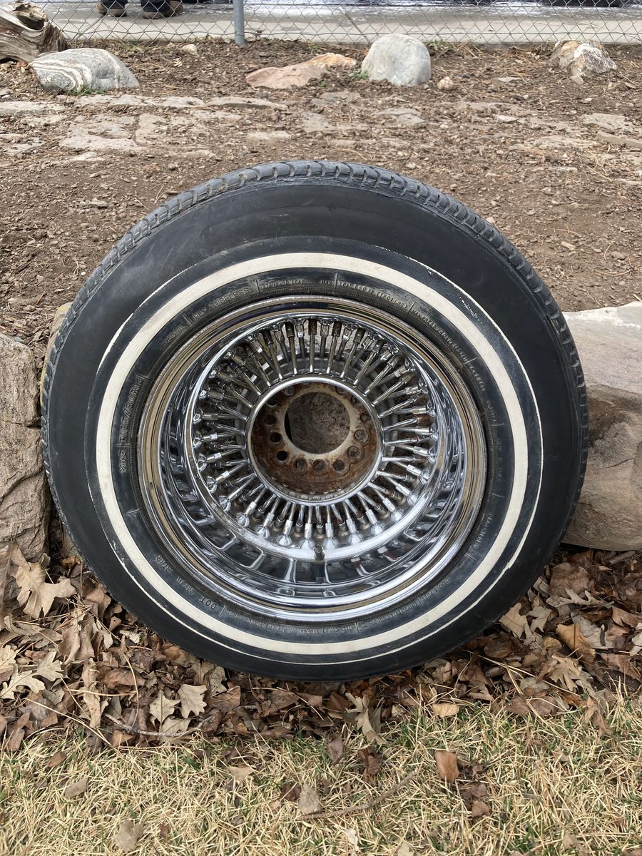 13X7 Chrome Reverse Wire Spoke Rim