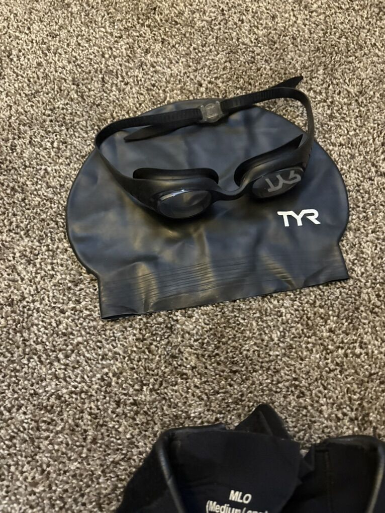 Swim Cap And Goggles