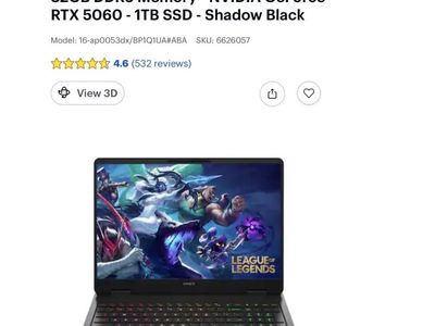 (ONLY USED ONCE) HP OMEN Ryzen 9 Nvidia RTX 5060