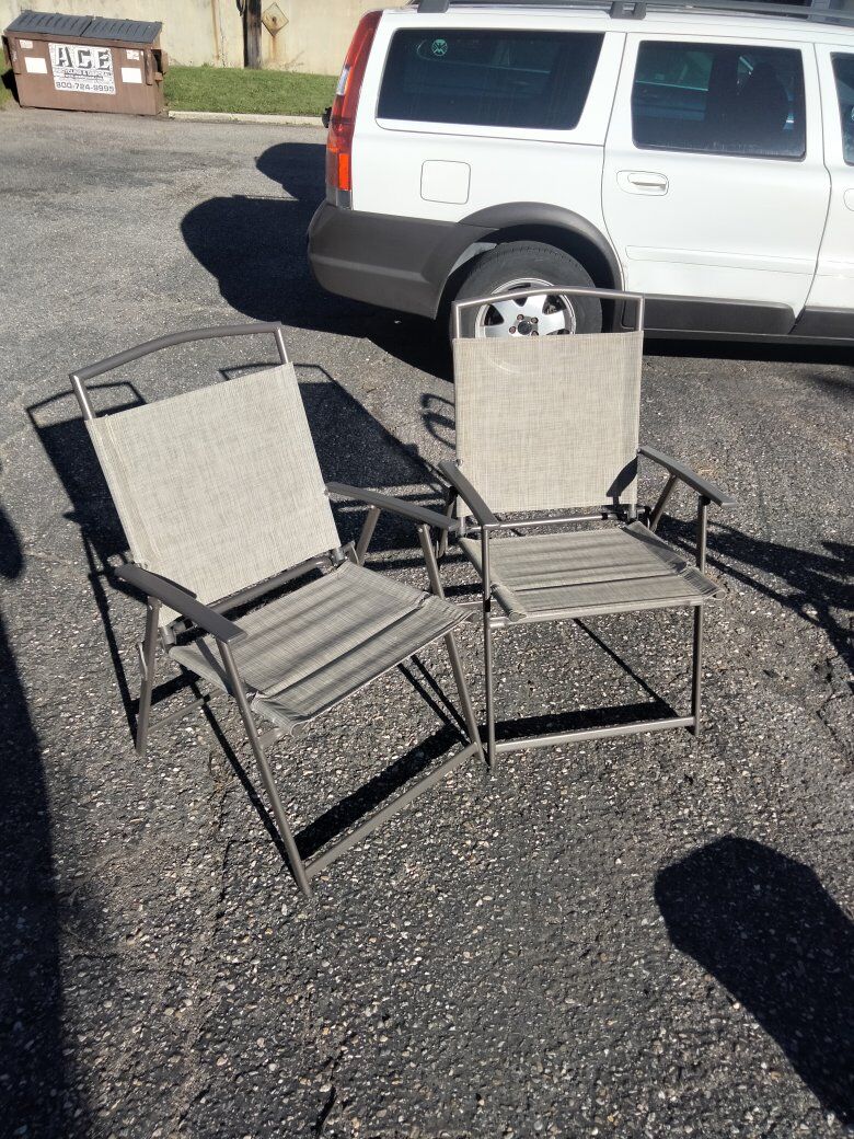 A Set of Two StyleWell Classic Lawn Chairs