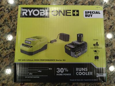 RYOBI 18V ONE+ 6Ah HIGH PERFORMANCE Battery Starter Kit PSK009 *NEW*