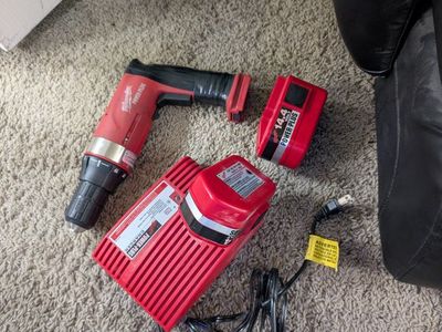 Milwaukee Power-Plus 14.4V Cordless Drill Driver Set with Charger and 2 Batteries