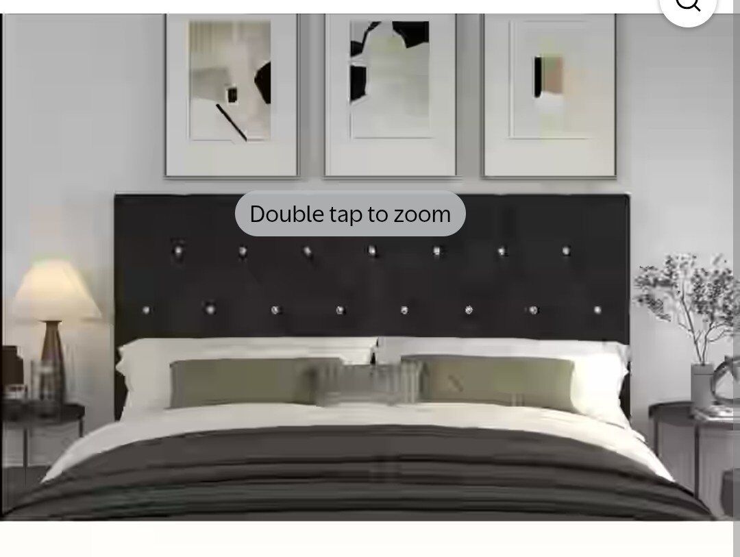 New in box king headboard black