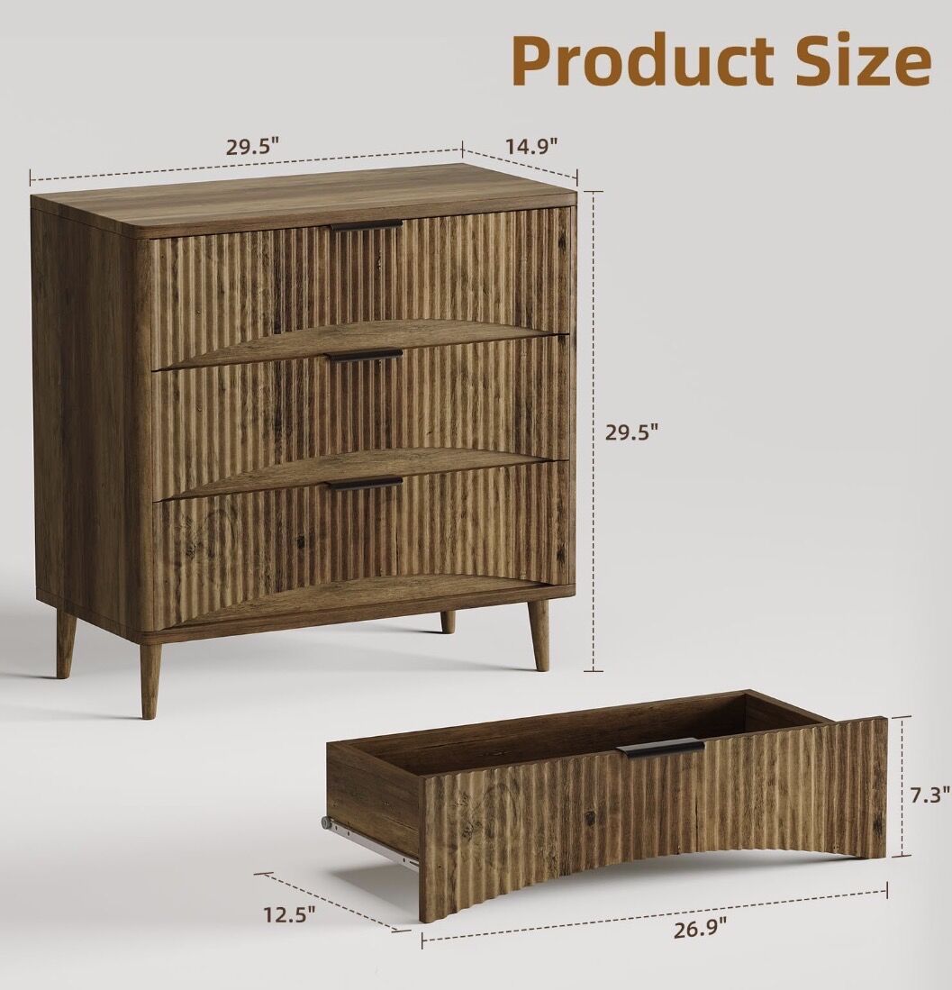 3 Drawer  Nightstand From Edarthouse Retails $120