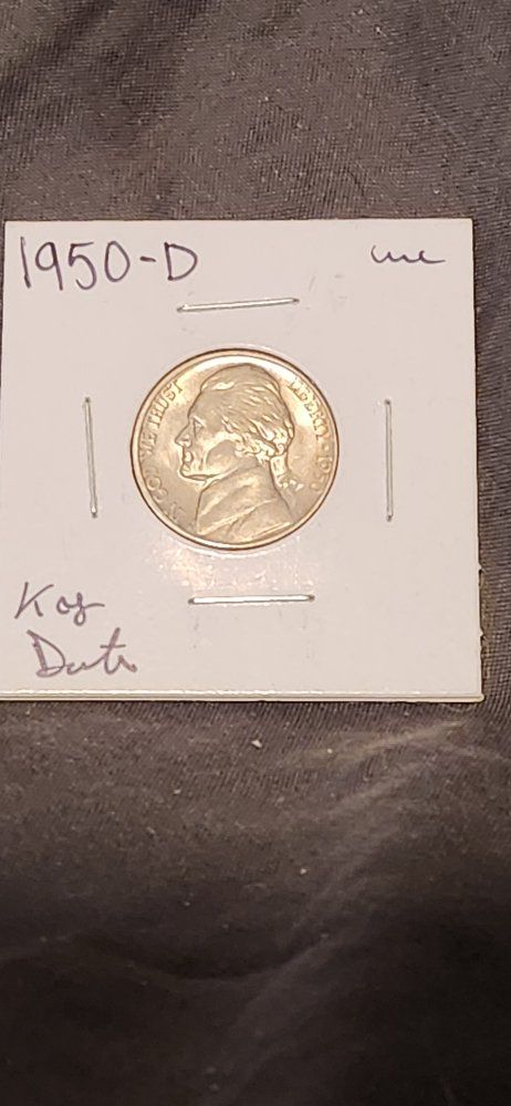 1950-D Jefferson Nickel key date in Protective Coin Holder