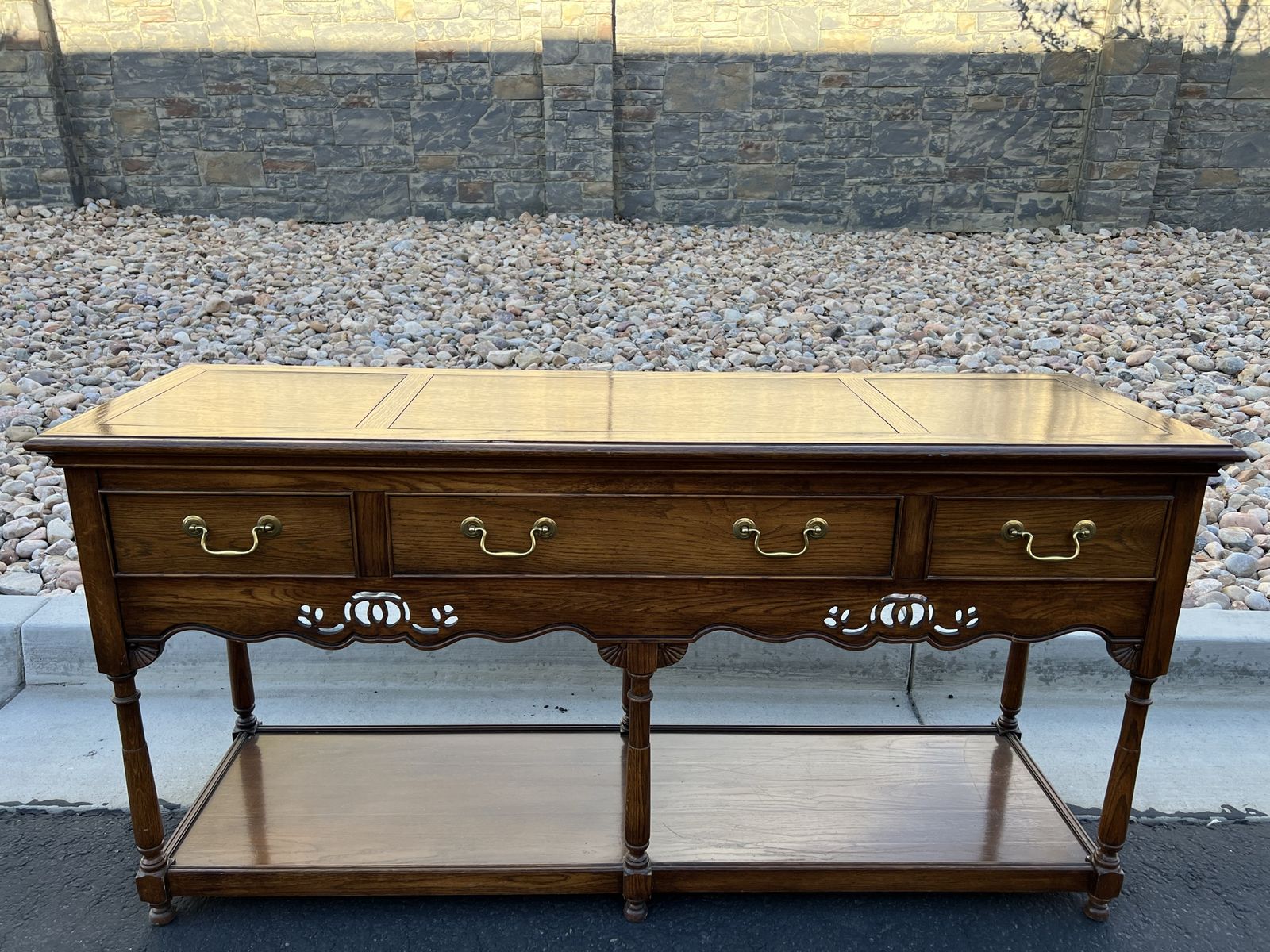 Georgian-Style Sideboard Dining Kitchen Buffet 63” w x 19” d x 32” t