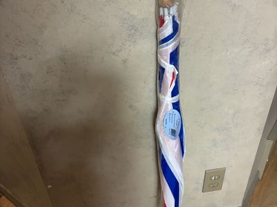 RainWorthy 60" Windproof Umbrella Red White Blue Double Ribbed