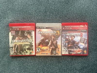 Uncharted Trilogy PS3 Game Lot (1, 2, 3)