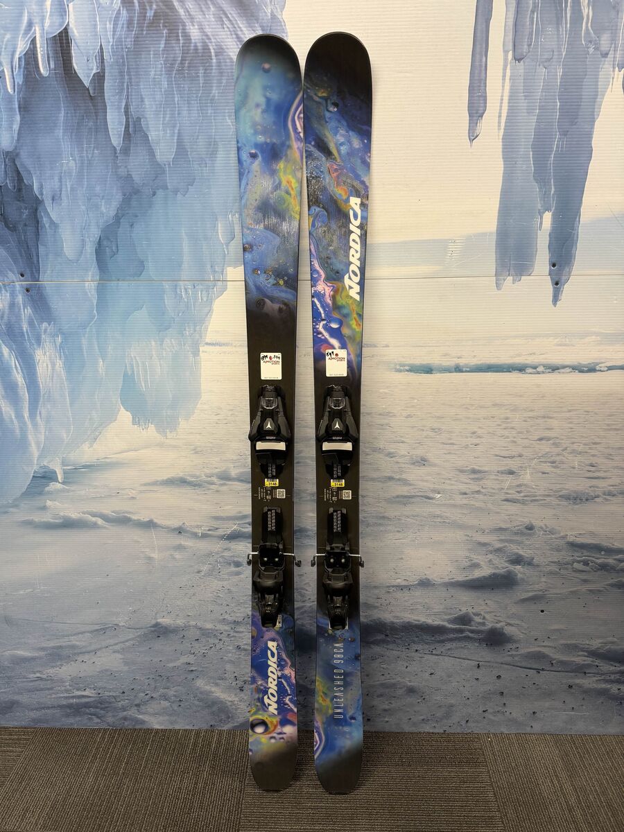 Nordica Unleashed 98CA 168cm Skis w/ Atomic Strive 11 Bindings Like New (2026)