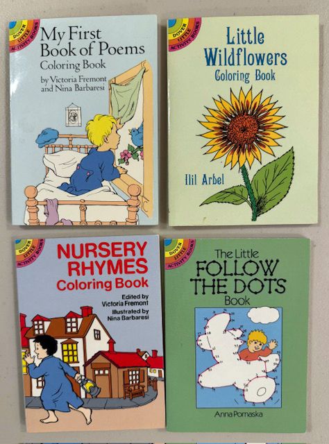 NEW 3 Coloring Books; 1 Follow the Dots Book by Dover Little Activity Books