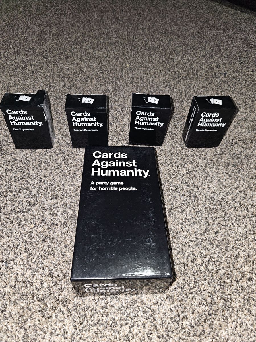 Cards Against Humanity Main Game and First, Second, Third, and Fourth Expansions
