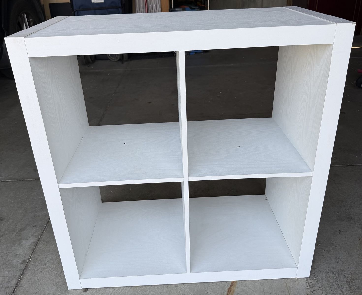 IKEA white Kallax shelf unit 