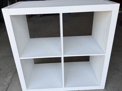 IKEA white Kallax shelf unit