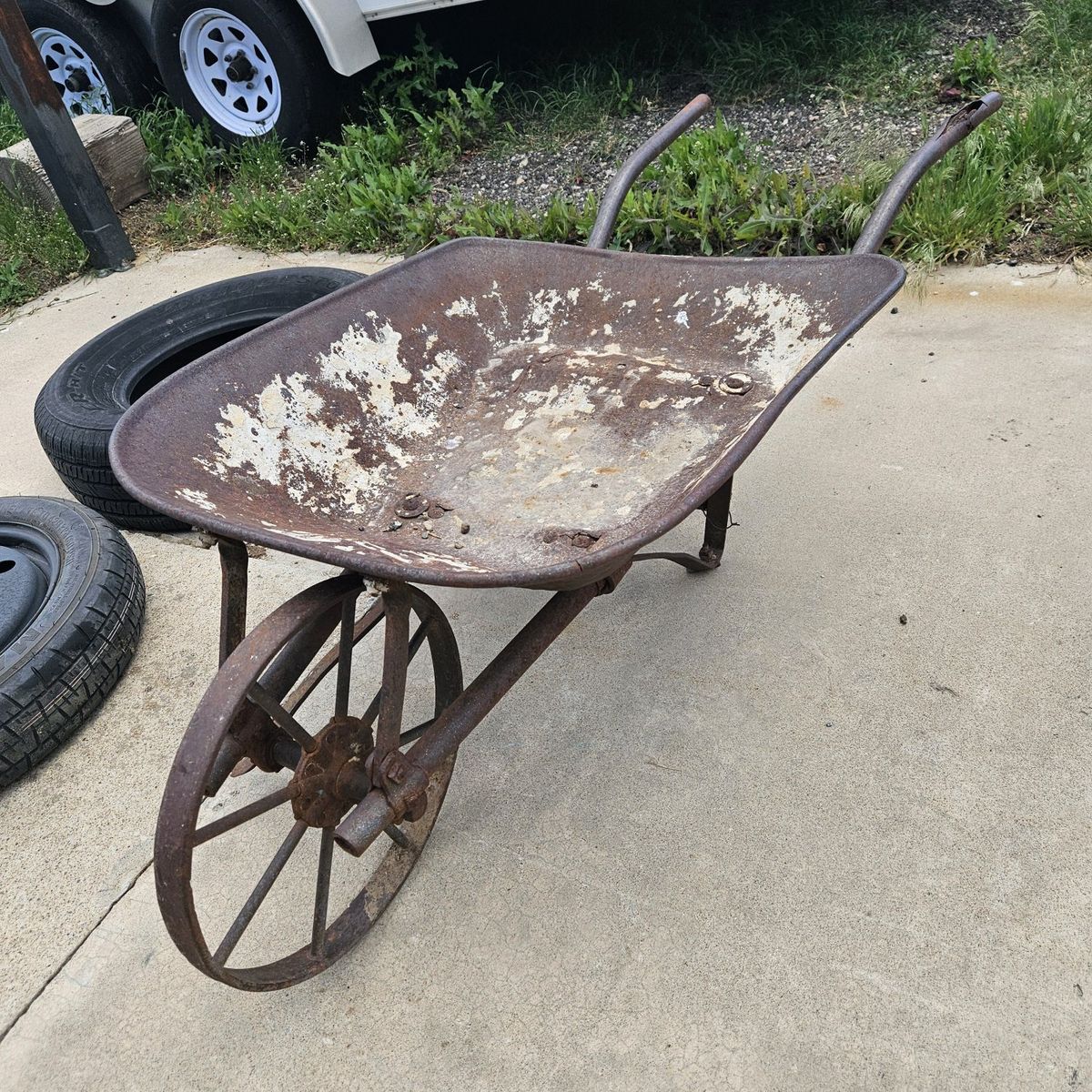 Antique wheelbarrow