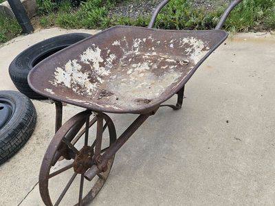 Antique wheelbarrow