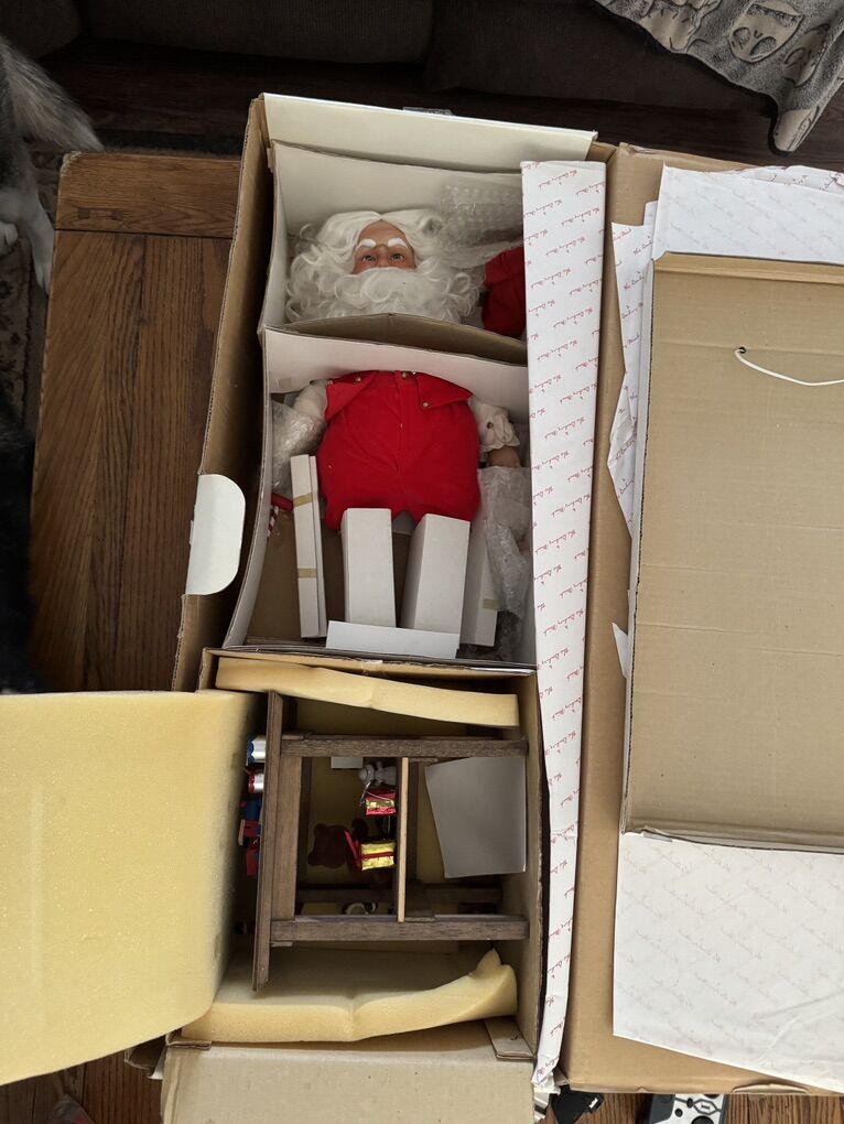 Danbury Santa Claus At His Workbench doll