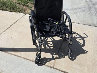 Lightweight Transport Wheelchair, Black - Used, Good Condition