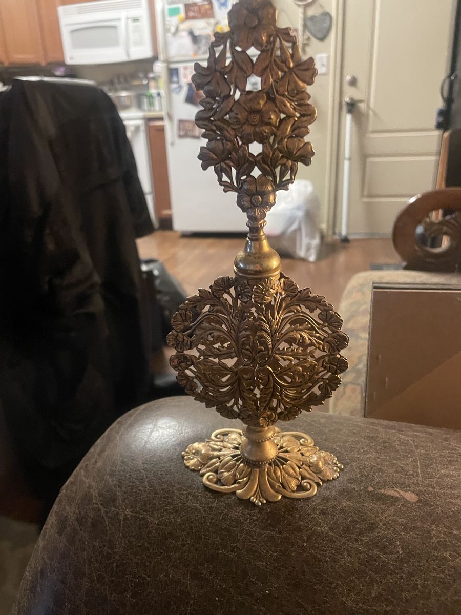 Antigue gold perfume bottle