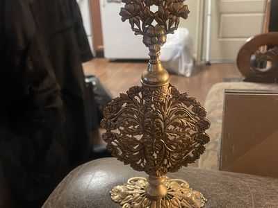 Antigue gold perfume bottle