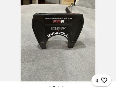Evnroll ER5 Hatchback Black 35" Putter Right Hand with Headcover - 100% Milled in USA- Trade