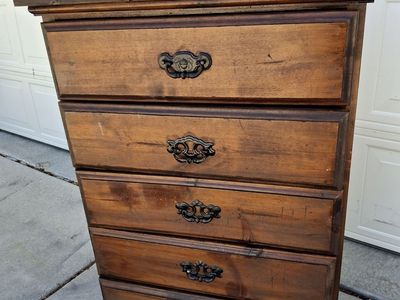 rustic hardwood dresser