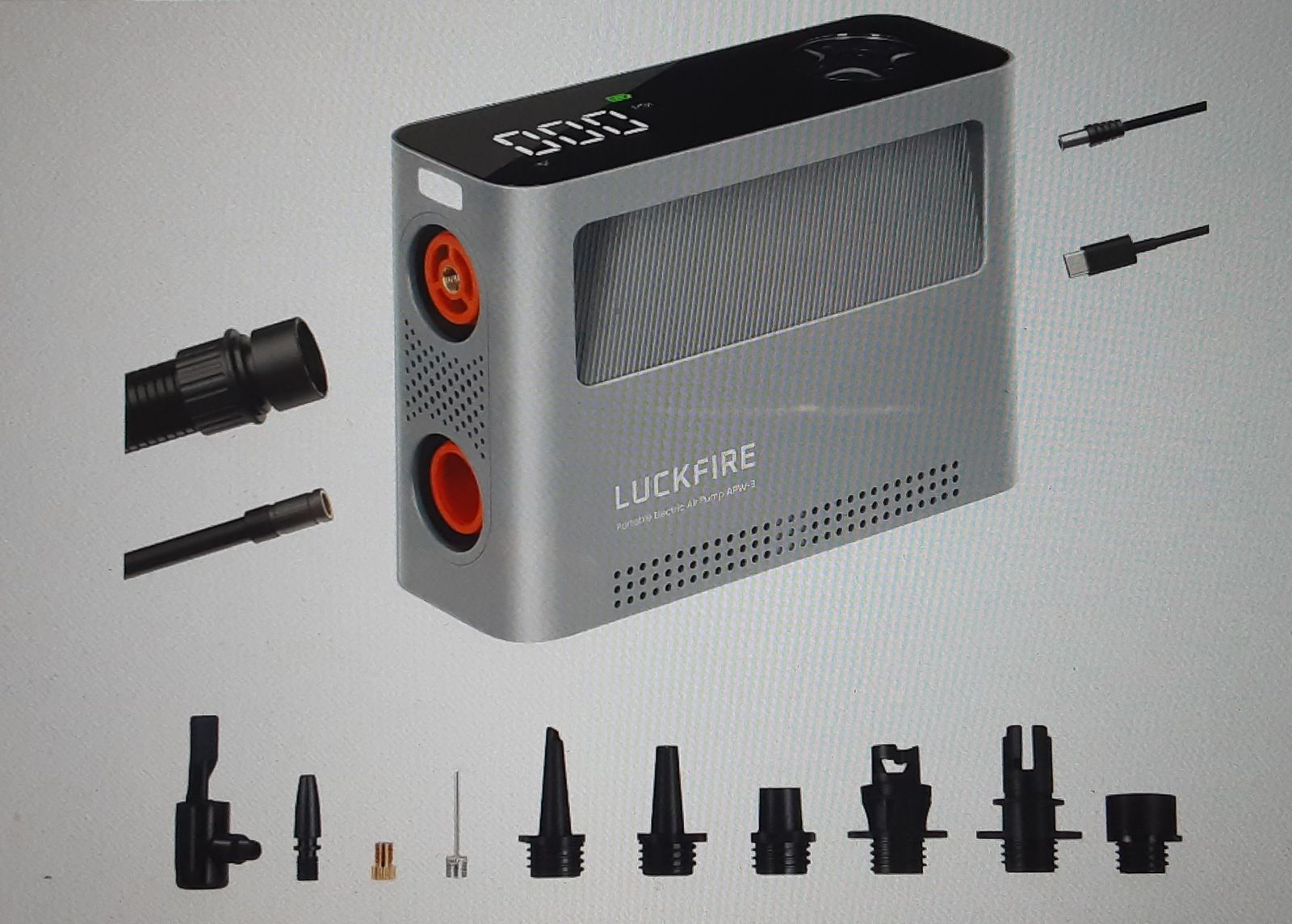 New Multifunctional 10-in-1 Electric Rechargeable Portable Digital Air Compressor-150 PSI - 2 Stage Inflation Pump and Auto-Off