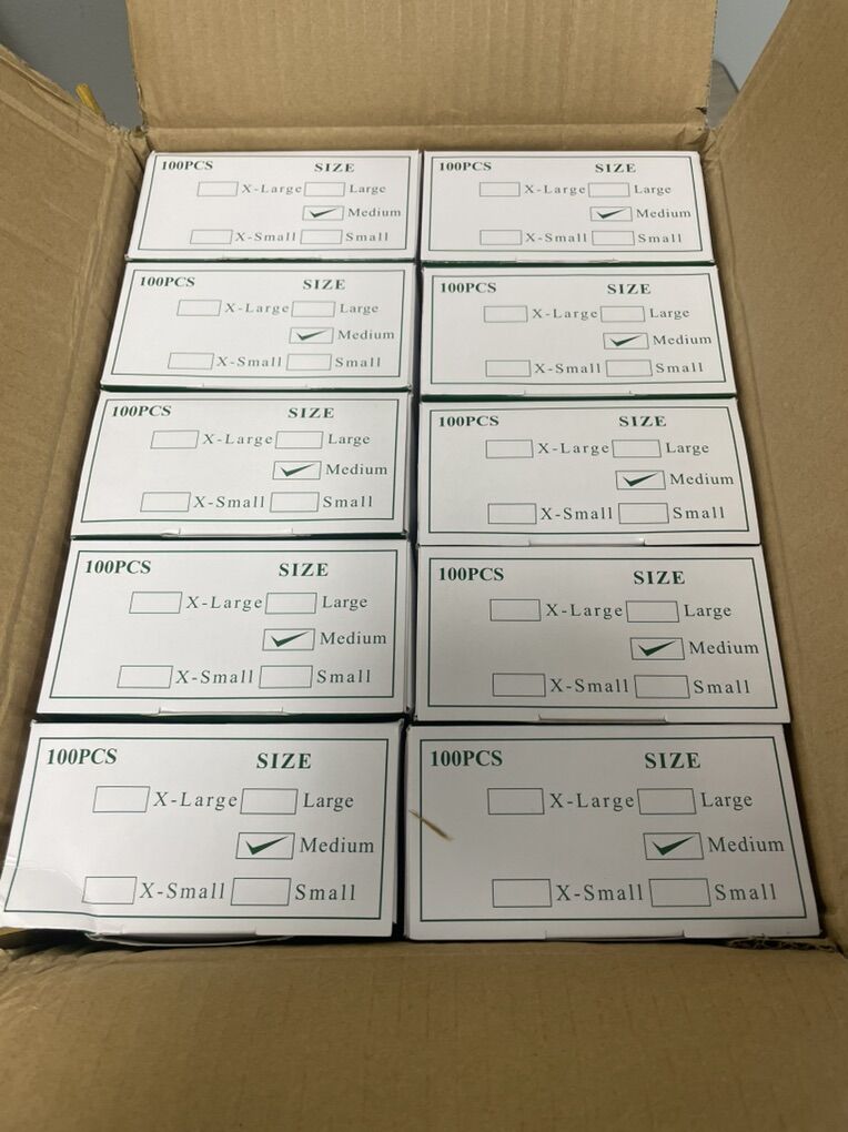 Case (10) Boxes Of Latex Gloves