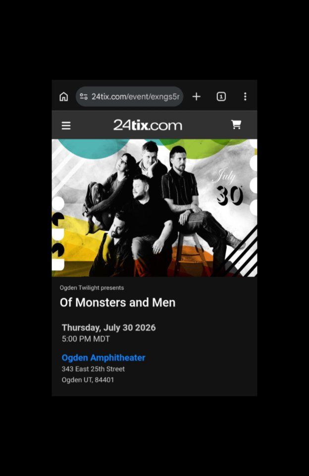 Of Monsters and Men Ticket $20.