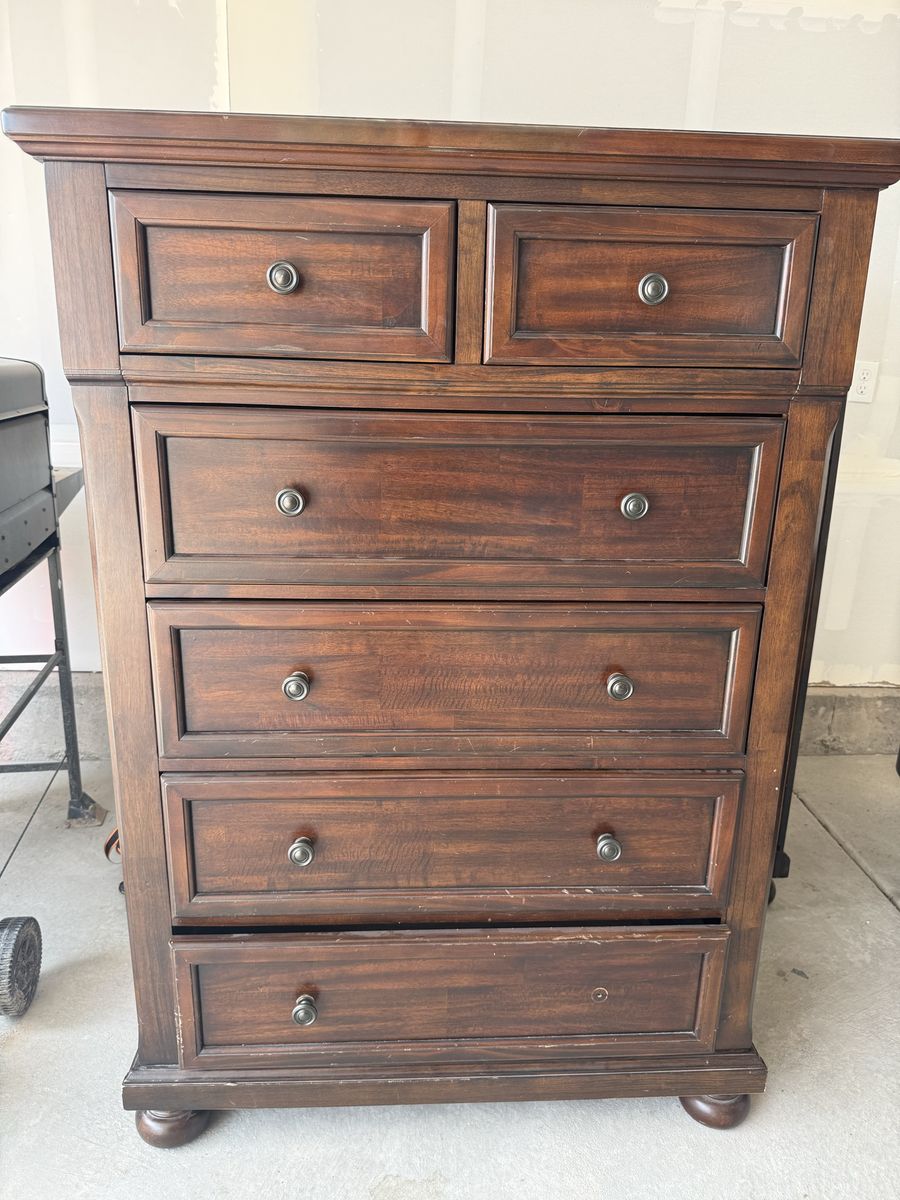Tall wooden dresser
