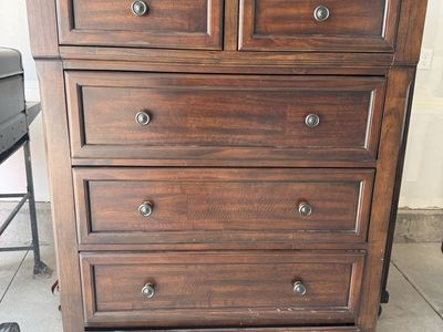 Tall wooden dresser