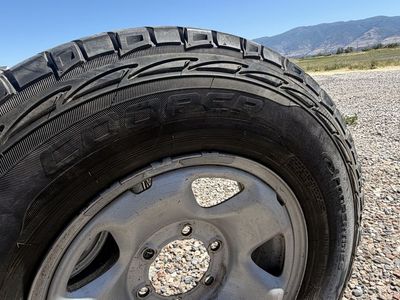 Set of 4 Cooper Discoverer ATP Tires with Steel Wheels - All-Terrain tires like new.