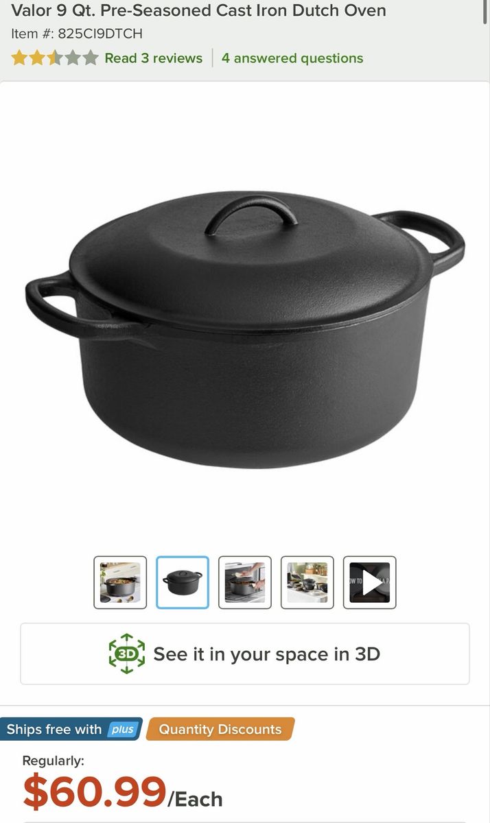 9 qt cast iron Dutch ovens