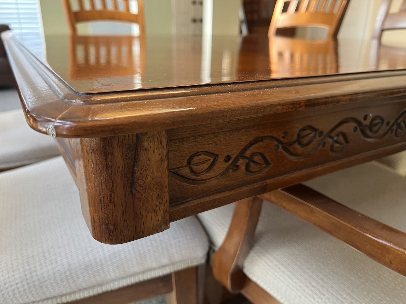 Dining Table, 6 Chairs and China Hutch