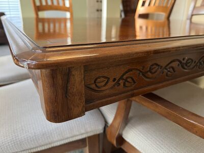 Dining Table, 6 Chairs and China Hutch