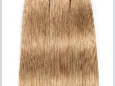 Straight Honey Blonde Hair Extensions 3 Bundles 14 16 18