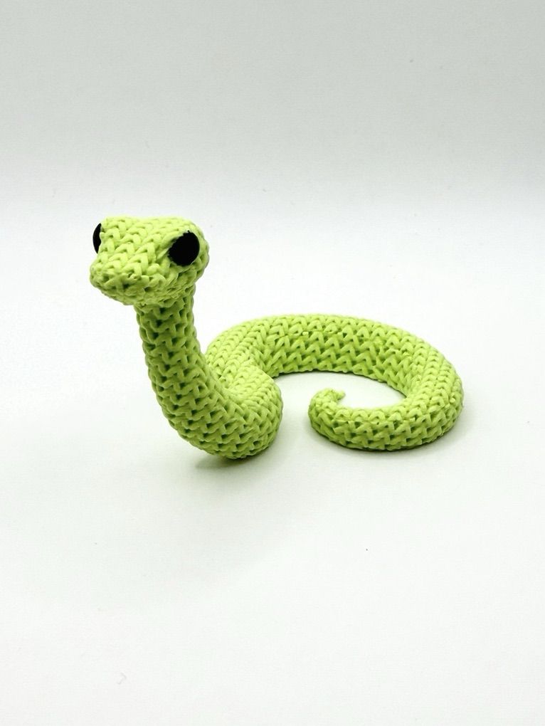 3D Printed Knitted Snake