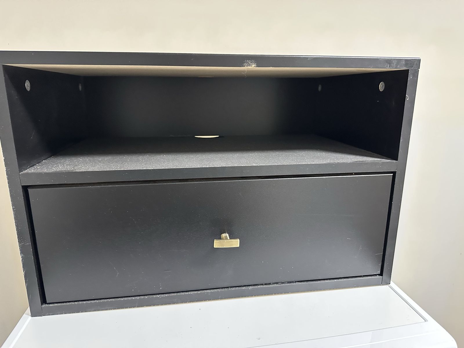 Floating Black Nightstand