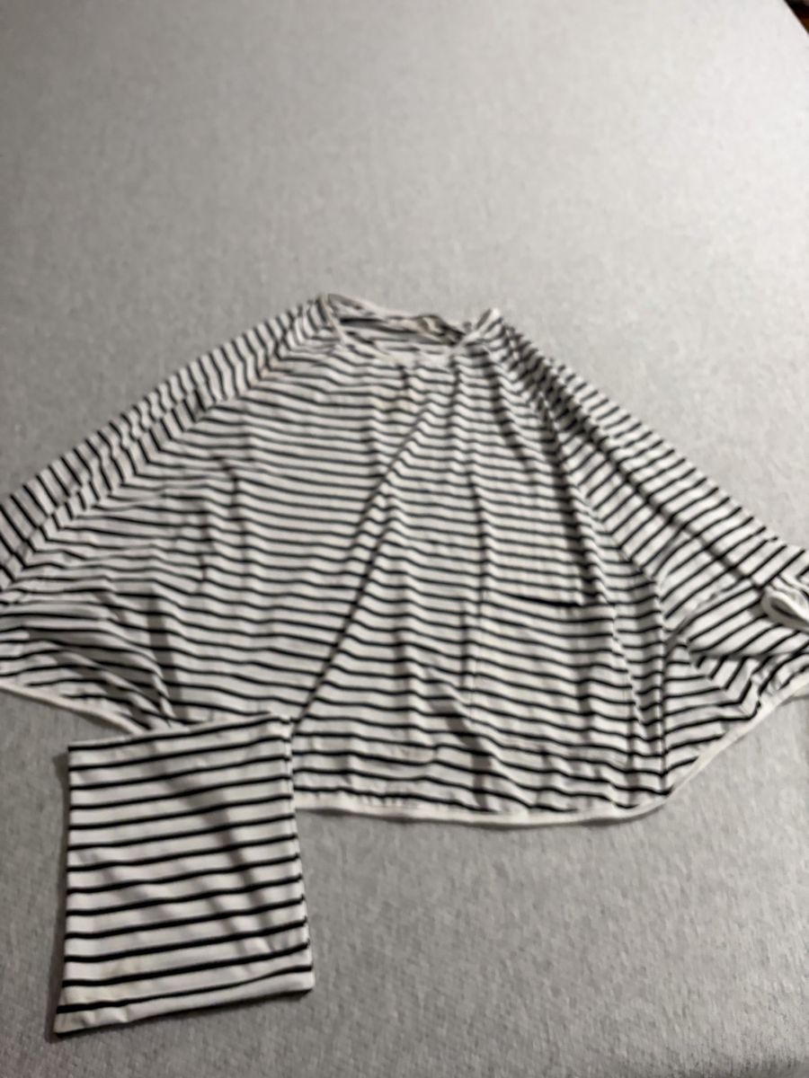 Kefee Kol Striped Nursing Cover Poncho Set with Pocket