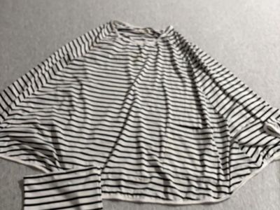 Kefee Kol Striped Nursing Cover Poncho Set with Pocket