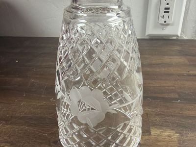 Vintage Crystal Chandelier floral shade