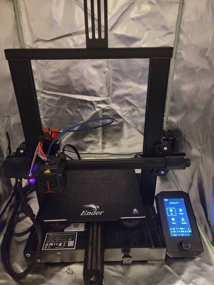 Upgraded Ender 3v2 Neo with an enclosure and air filter